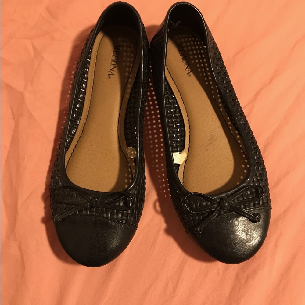 Black flats size 8